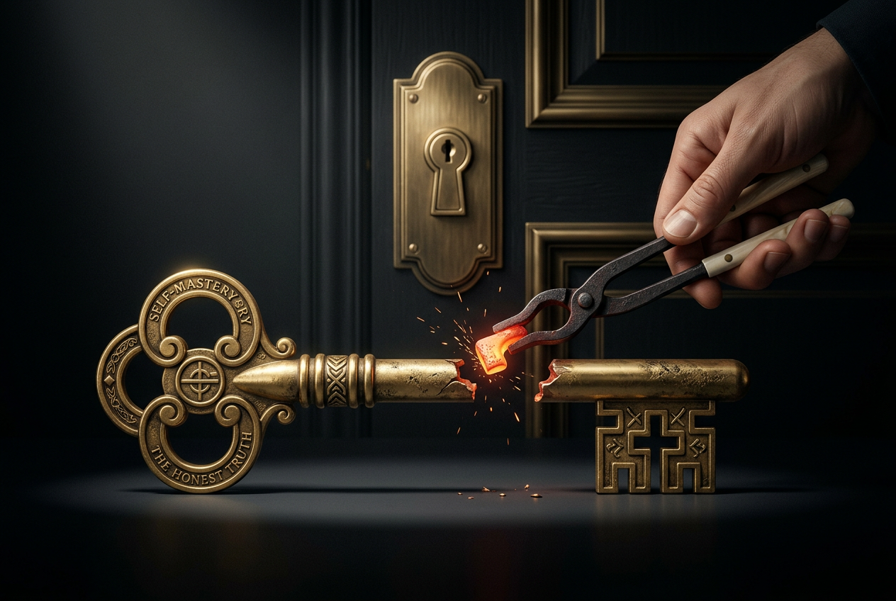 Symbolic black and gold editorial illustration for the article "Does Manifestation Work Without Action? The Honest Truth"